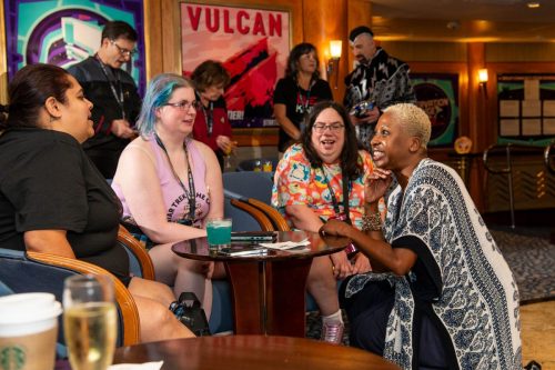 Dilithium Pass Cocktail Event - Avaah Blackwell, Raven Dauda, David Benjamin Tomlinson (Blue SeaPass)